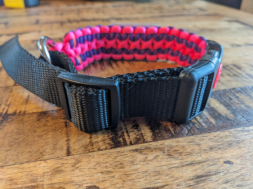 Reverse Solomon Paracord Adjustable Dog Collar