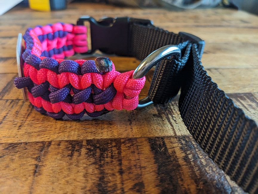 Reverse Solomon Paracord Adjustable Dog Collar